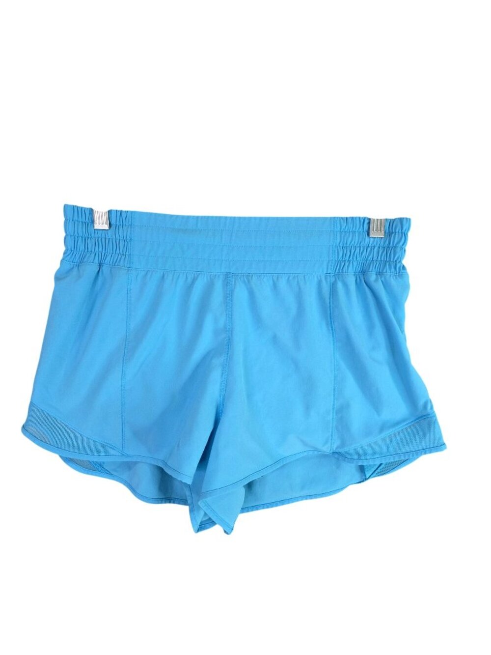 Womens Lululemon Blue High Rise Running Shorts Lined 3" Inseam Elastic Waist 8